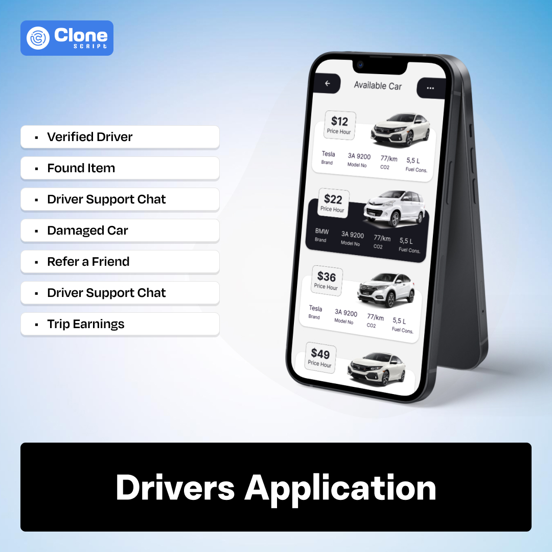 Driver interface of taxi booking app will manage the ride and earning for more professional service promise.