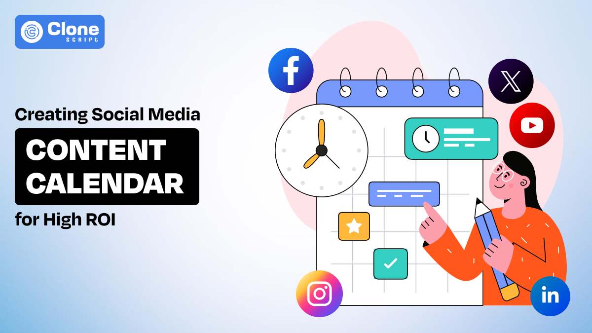 Creating social media content calendar for higher ROI and get better online presence for your brand.