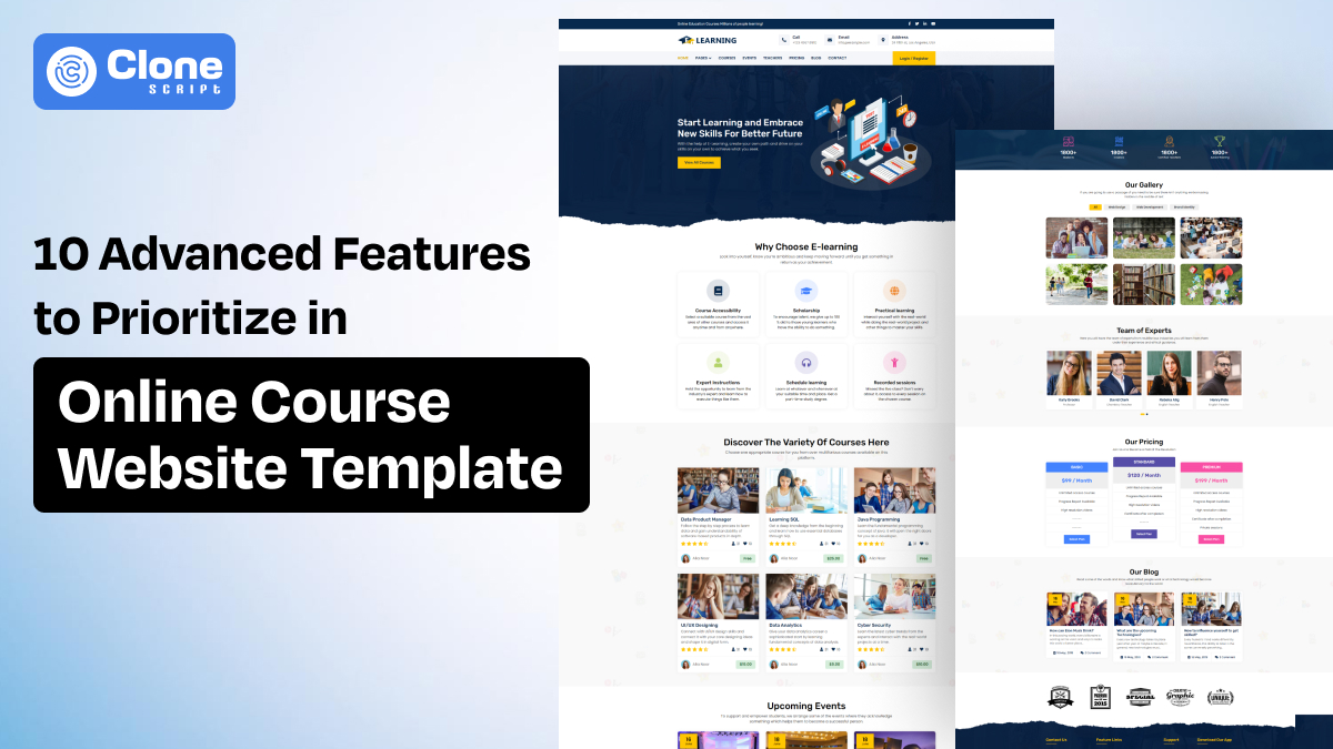 10 Advanced Features to Prioritize in Online Course Website Template