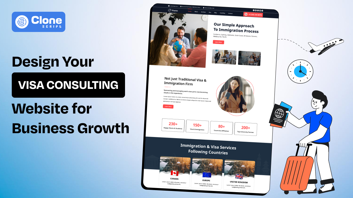 The best visa consulting website design helpful to attract potential clients to your immigration services.