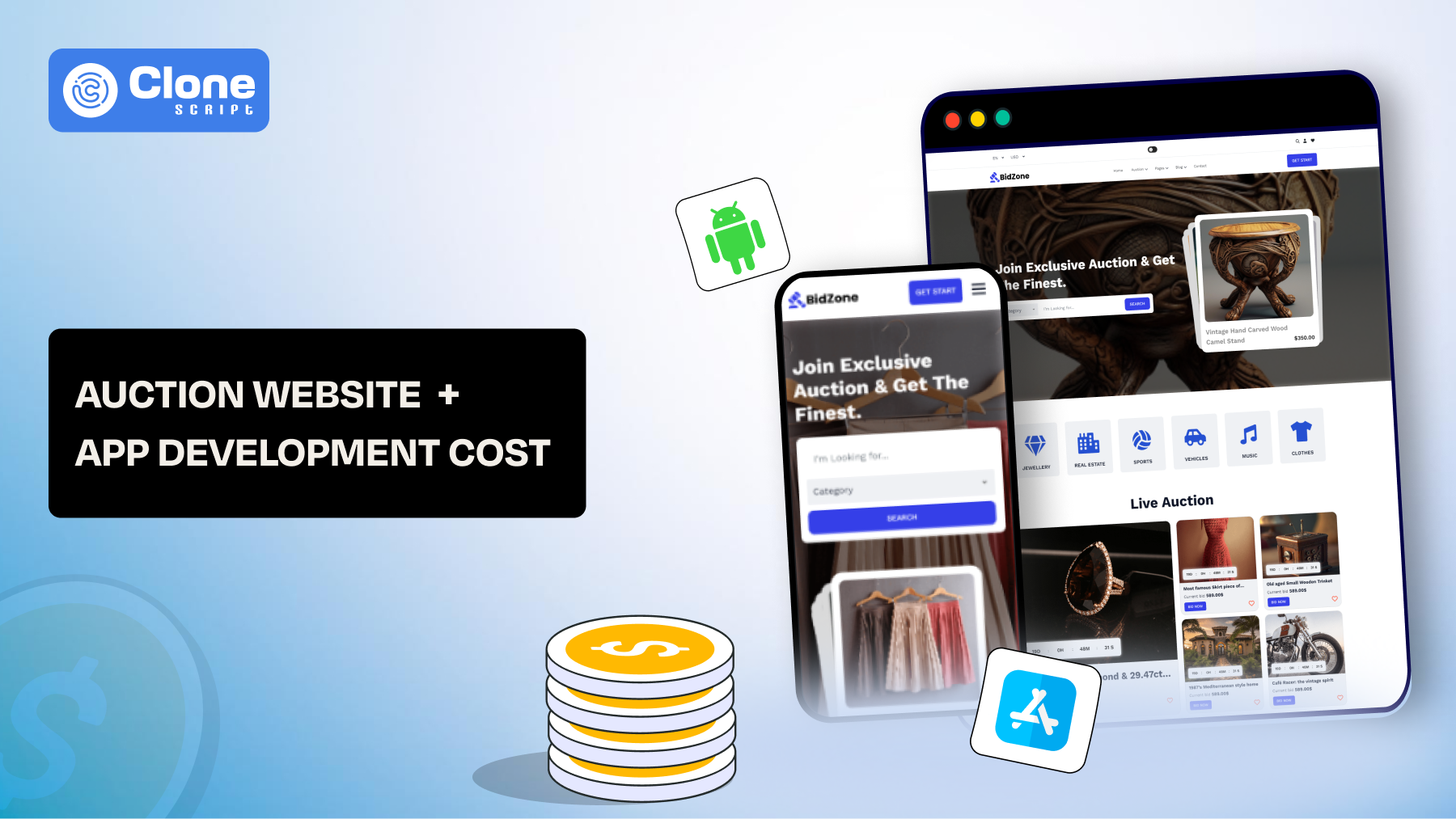 How Much Does It Cost to Build an Online Auction Website and Mobile App?