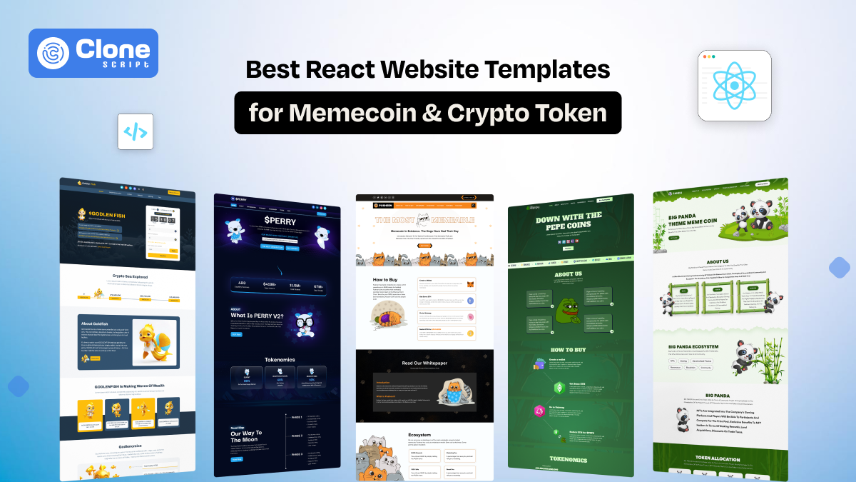 10 Best React Website Templates for Meme Coin & Crypto Tokens