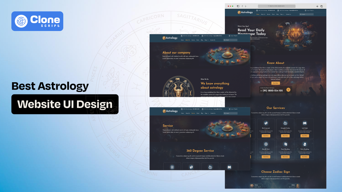 Best Astrology Website UI Design for Horoscope & Prediction Sites