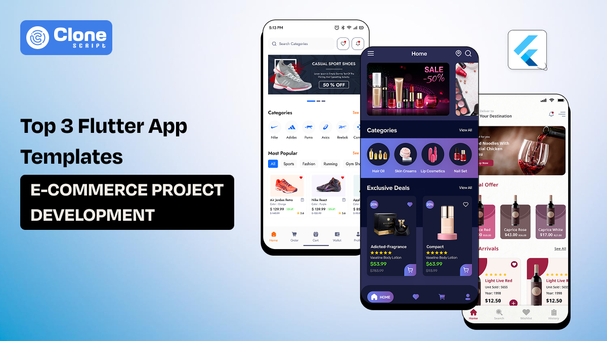 3 Useful Flutter App Templates for Your Next E-Commerce Development Project