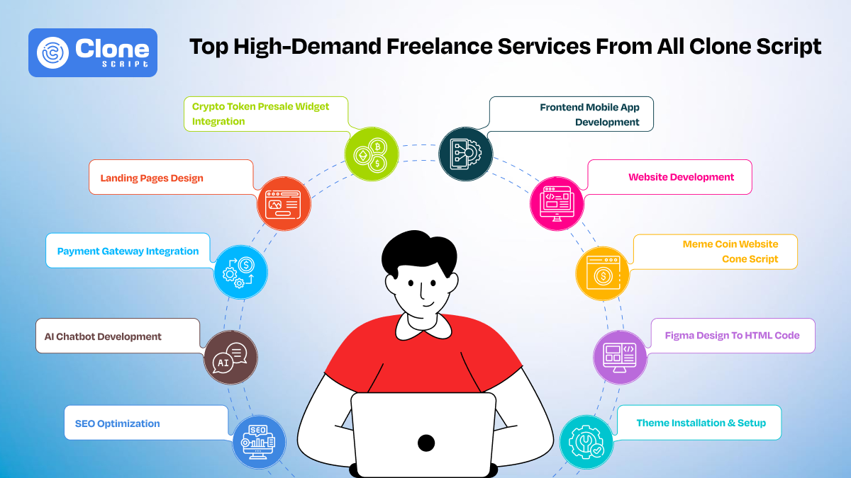 Top 10 High-Demand Freelance Services Offered by All Clone Script