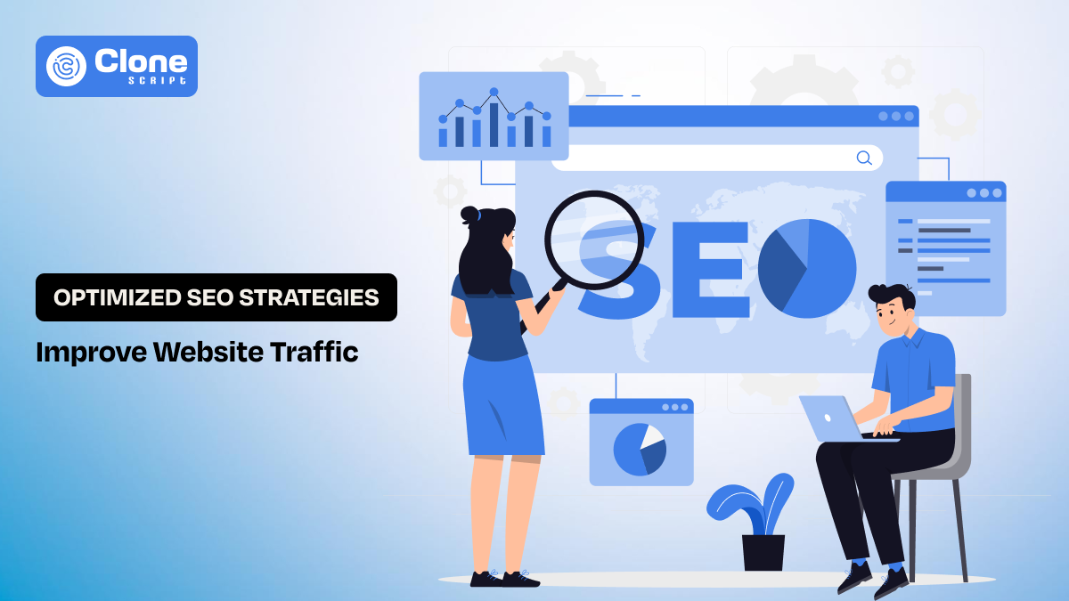 Website SEO strategies to apply for improving organic traffic and dominating the market share.
