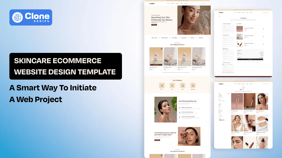 Skincare Ecommerce Website Design Template: A Smart Way to Initiate a Web Project