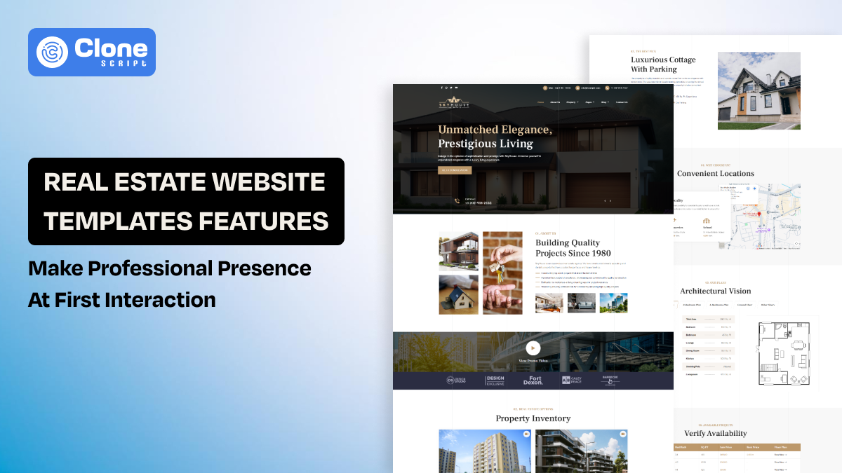 Real Estate Website Templates Features Handle Development Neatly
