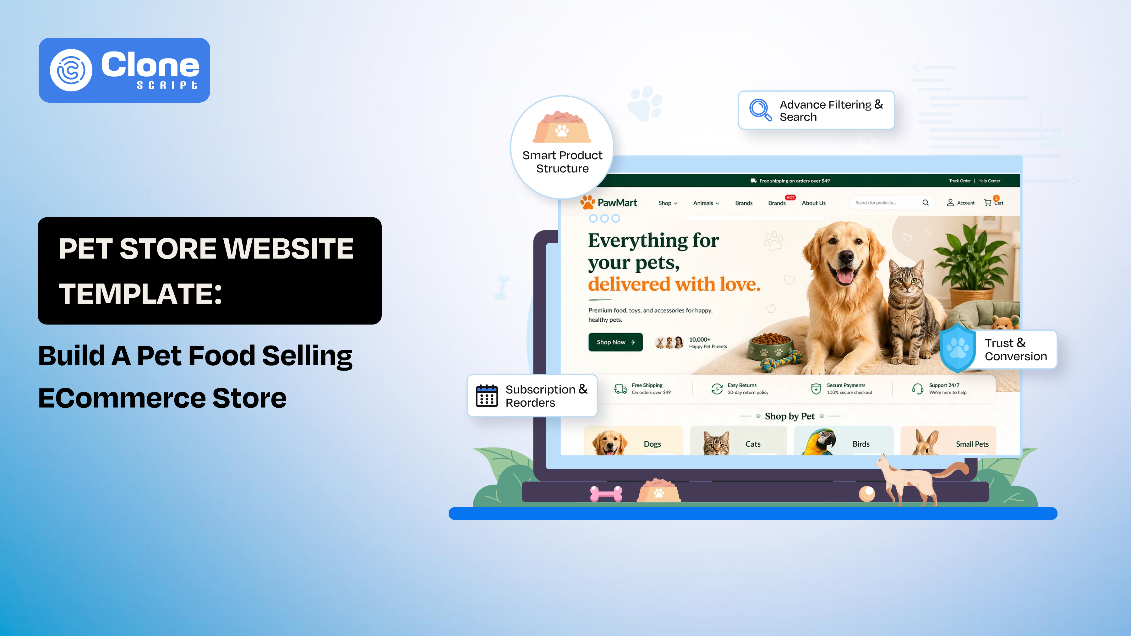 Pet Store Website Template: Build a Pet Food Selling E-commerce Store