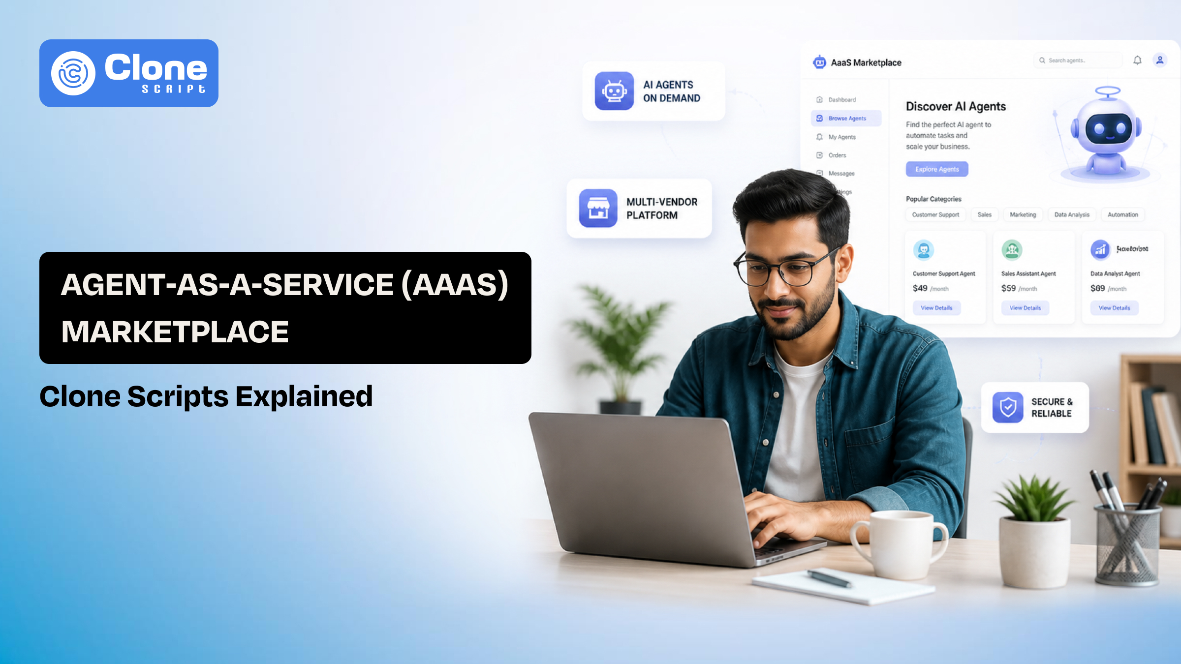 Agent-as-a-Service (AaaS) Marketplace Clone Scripts Explained