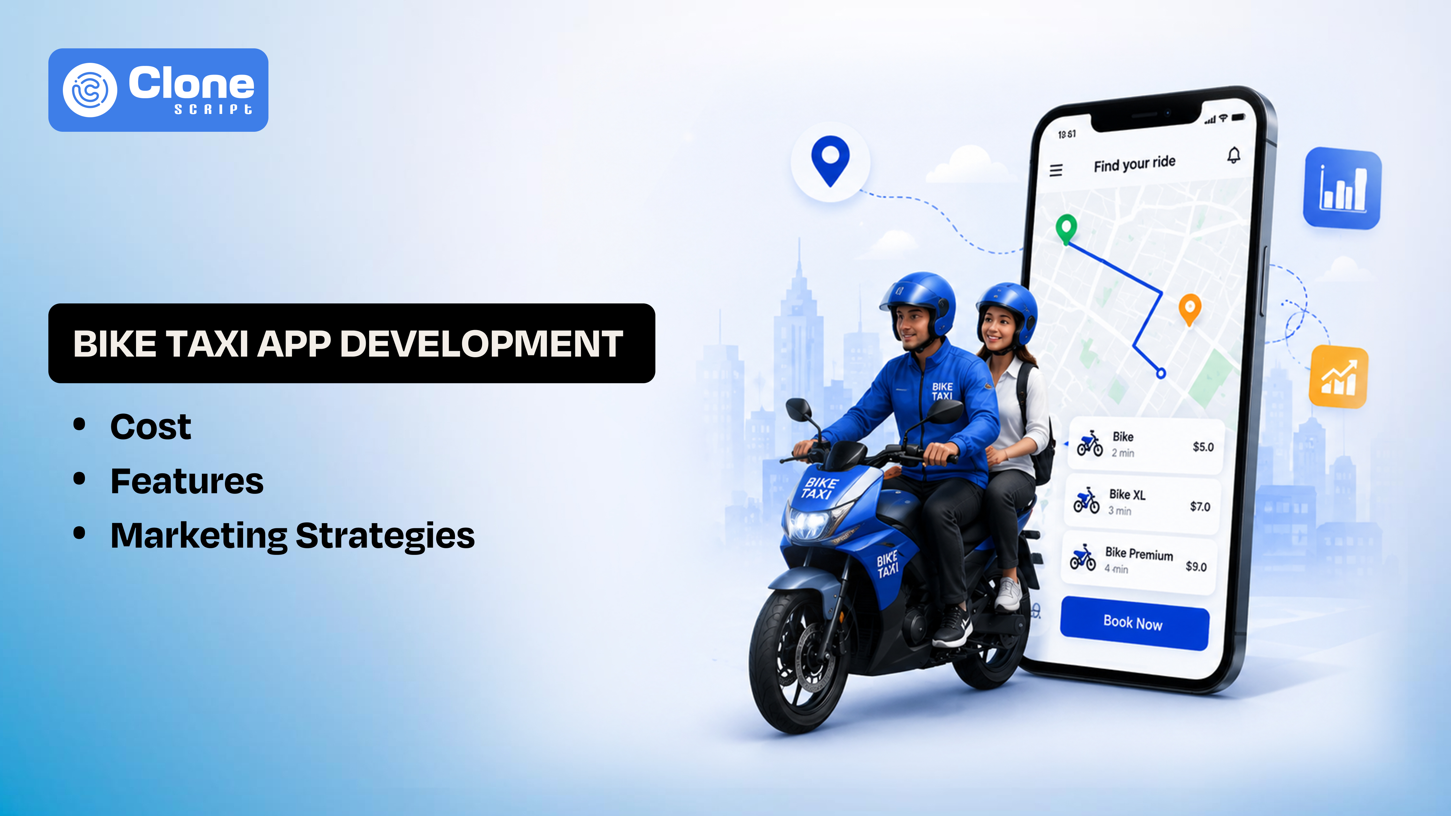 Bike Taxi App Development: Cost, Features, and Marketing Strategies