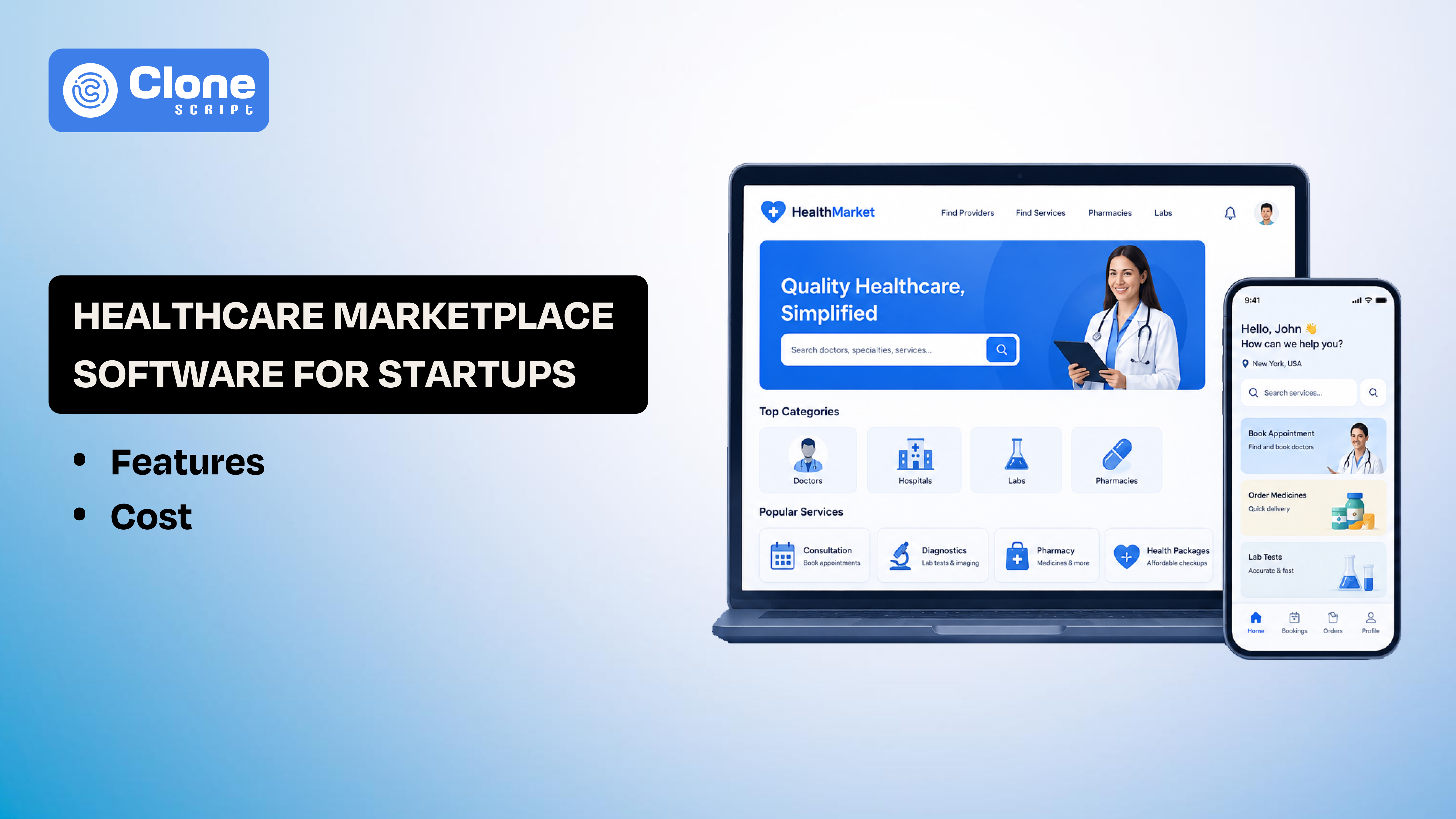 Healthcare Marketplace Software for Startups: Features & Cost