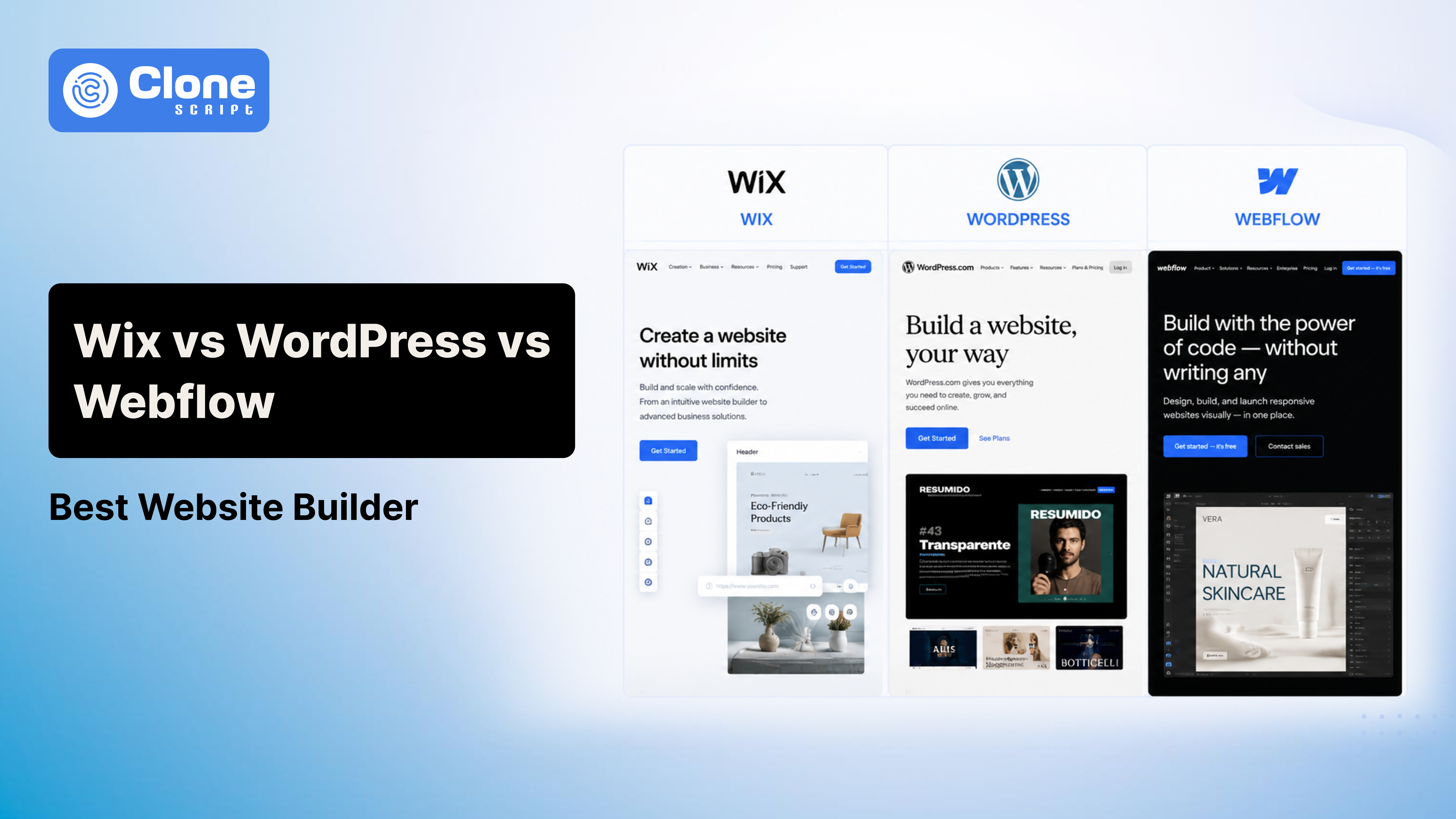 Wix vs WordPress vs Webflow: Which Website Builder Is Best in 2026