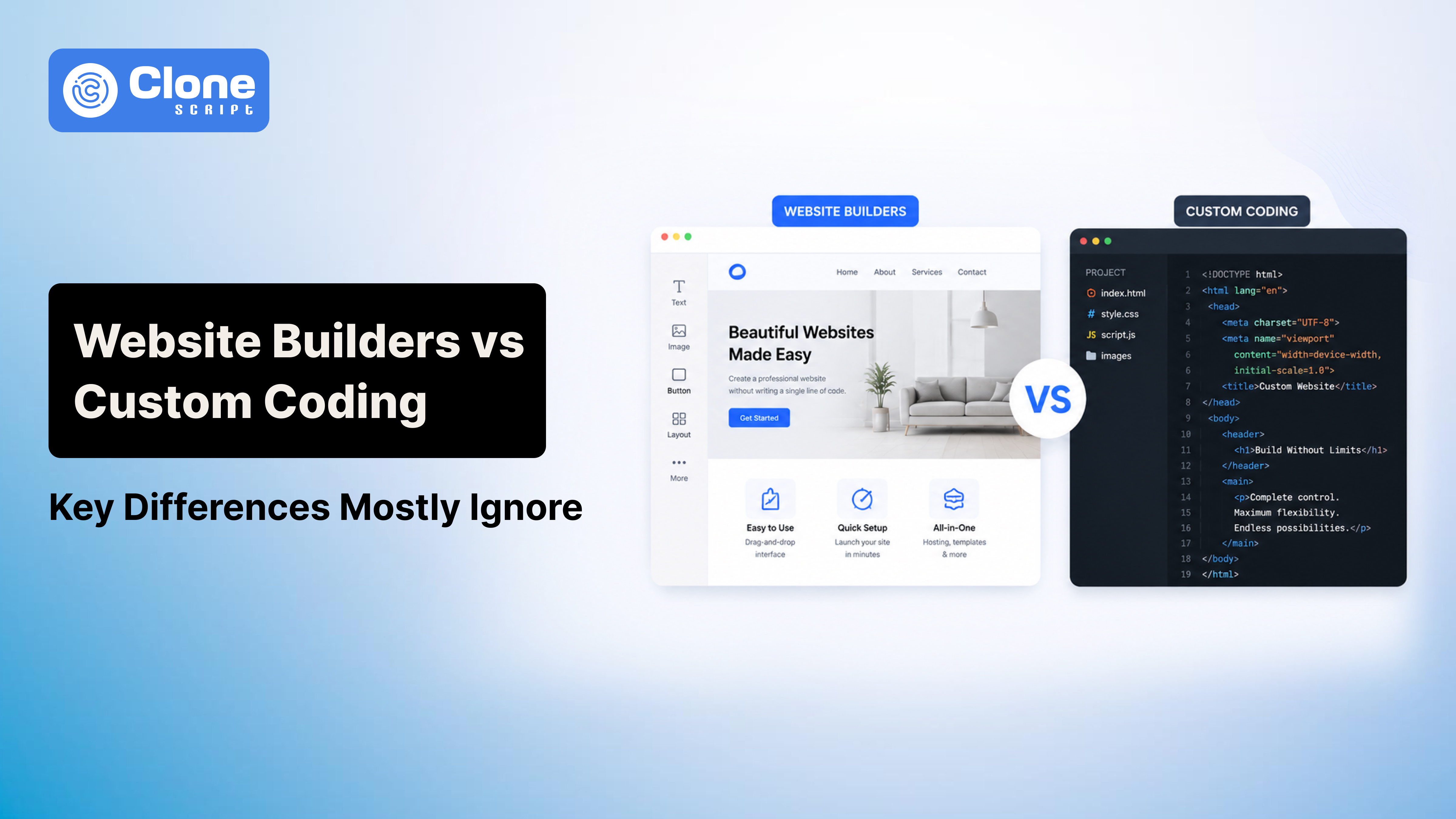 5 Key Differences Between Website Builders vs Custom Coding Nobody Talks About