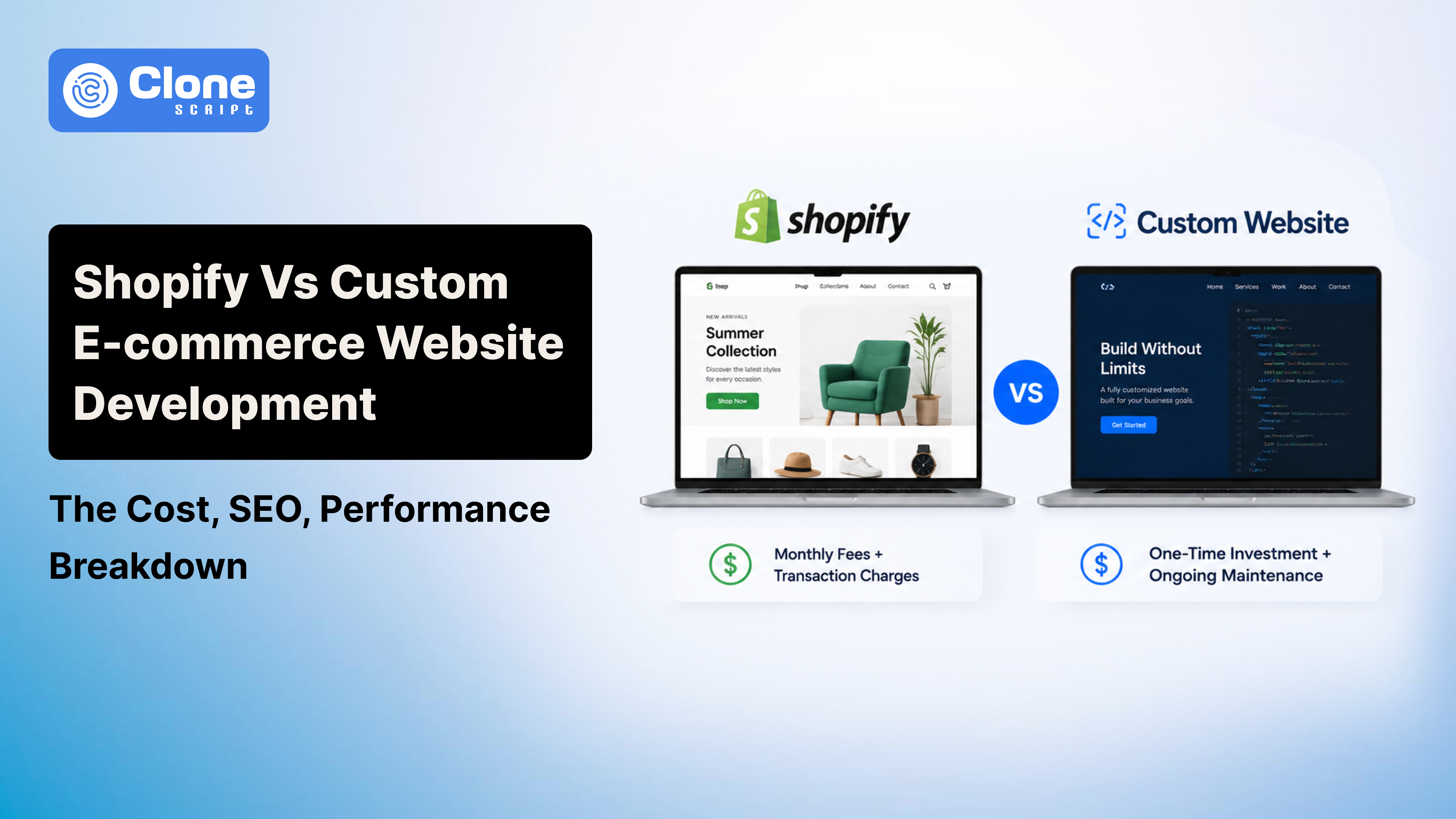 Shopify vs Custom eCommerce Website Development: The Cost, SEO, Performance Breakdown