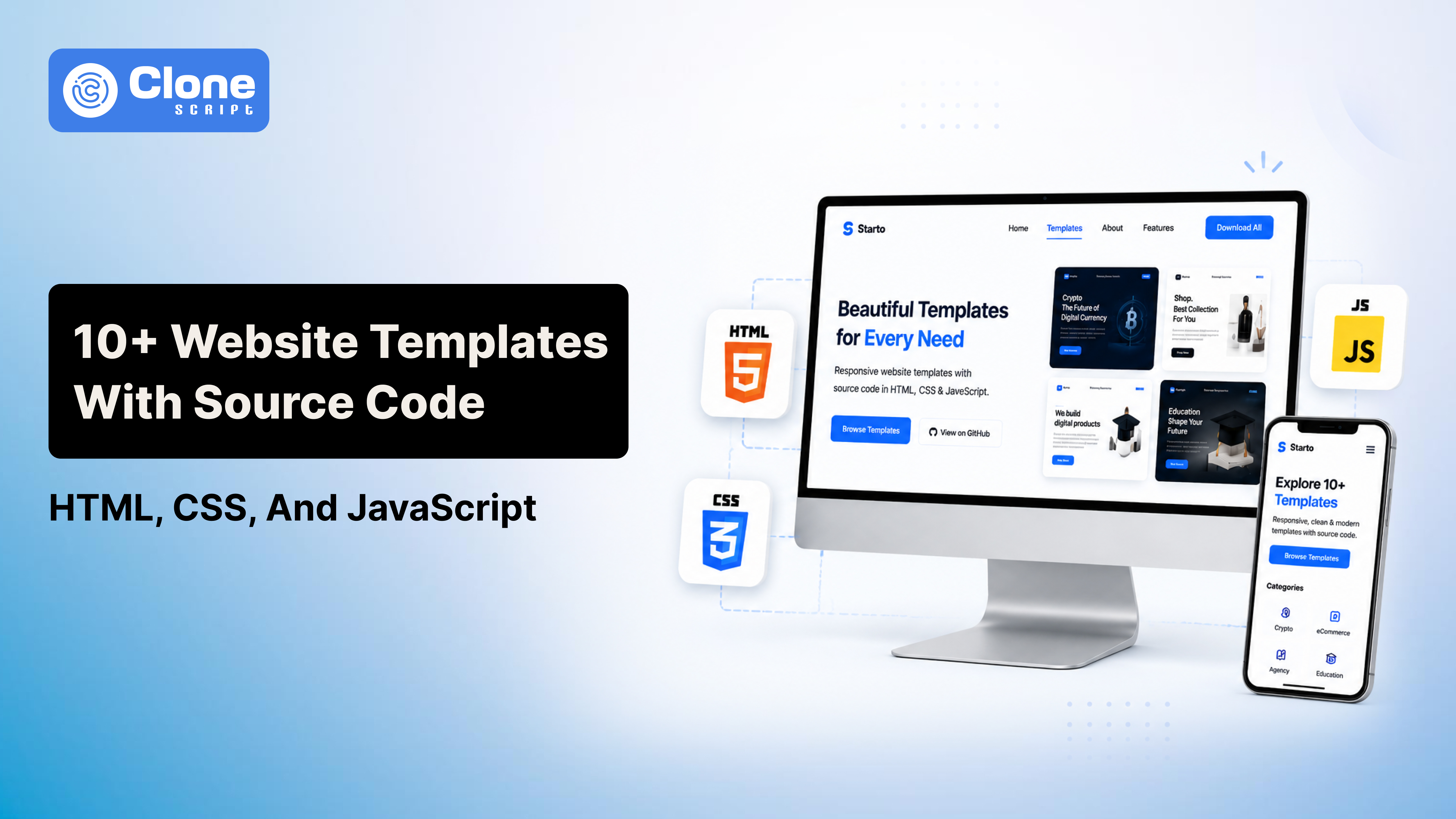 10+ Website Templates With Source Code In HTML, CSS, and JavaScript