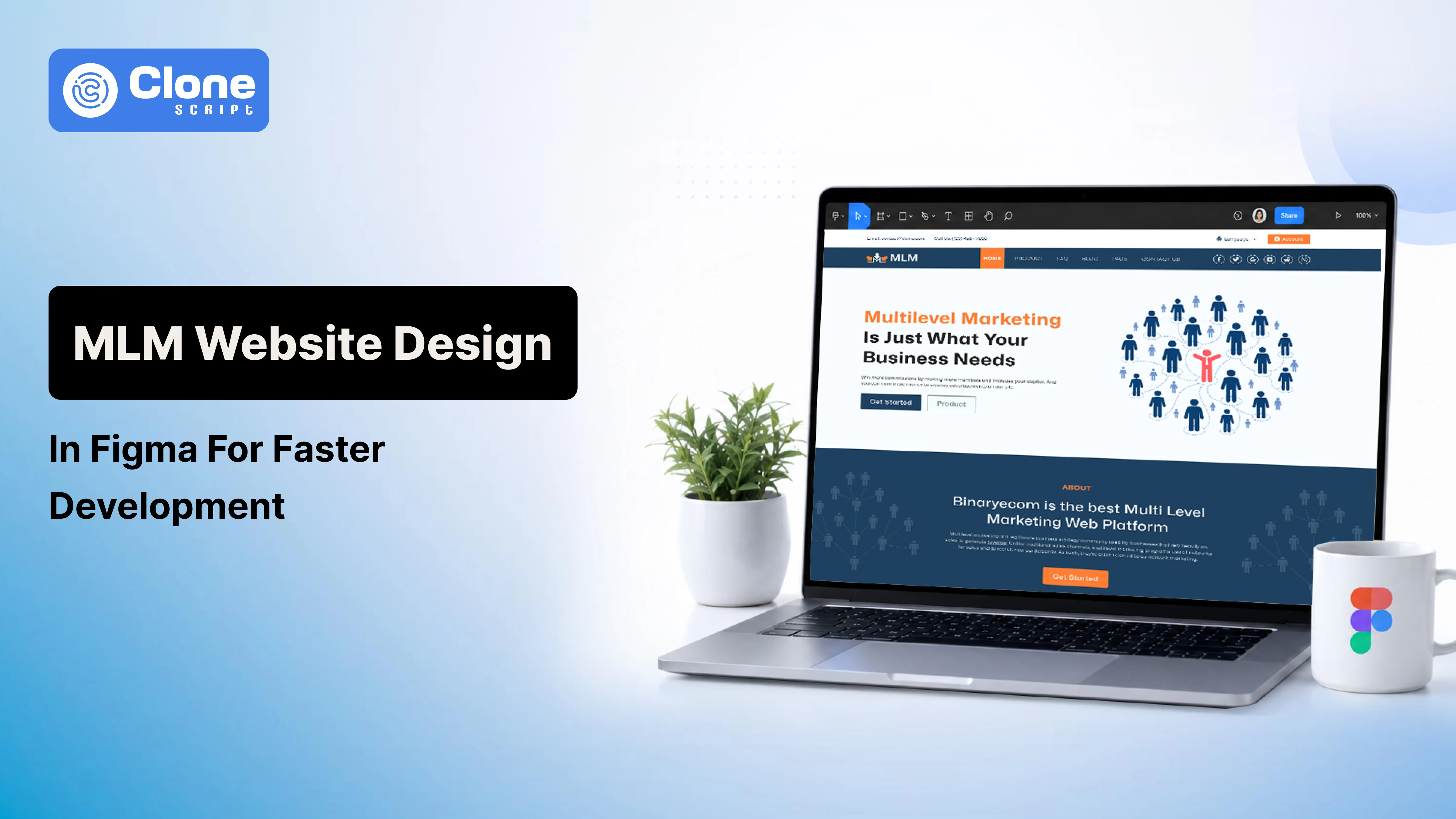 MLM Website Design in Figma: Making the Development Task Organized