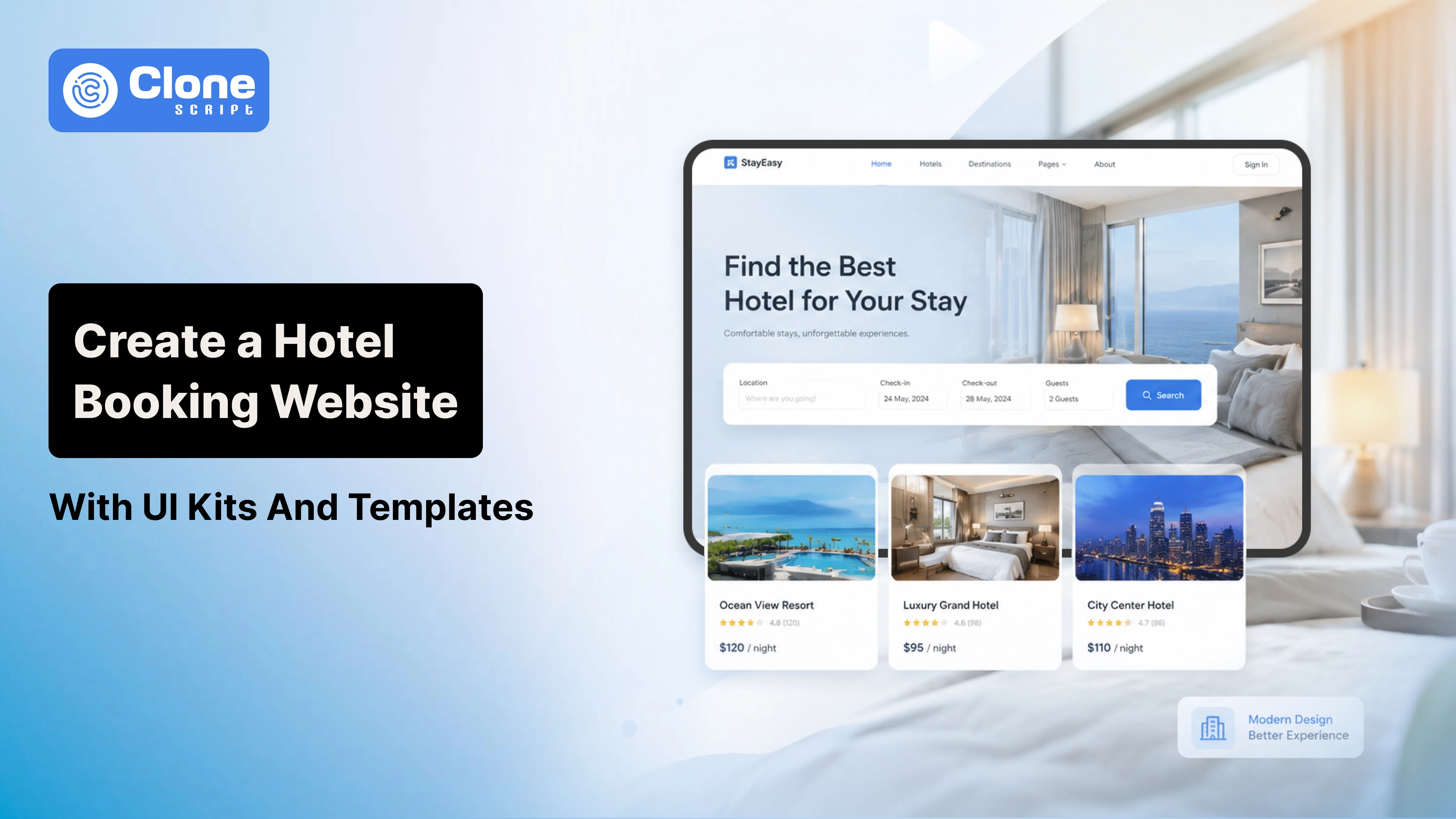 How to Create a Hotel Booking Website Using UI Kits and Templates