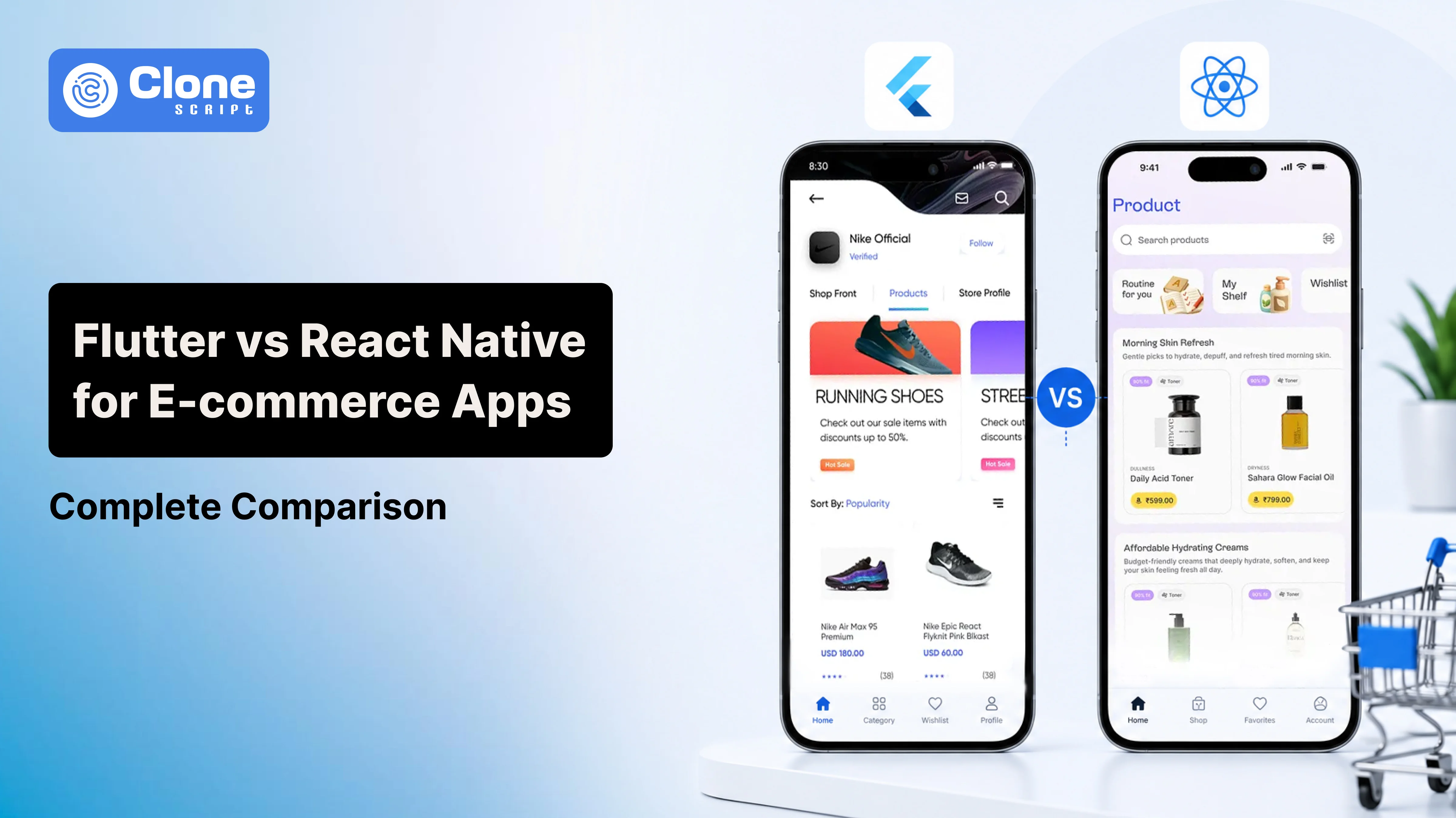 Flutter vs React Native: Choose the Best Framework for E-commerce Apps