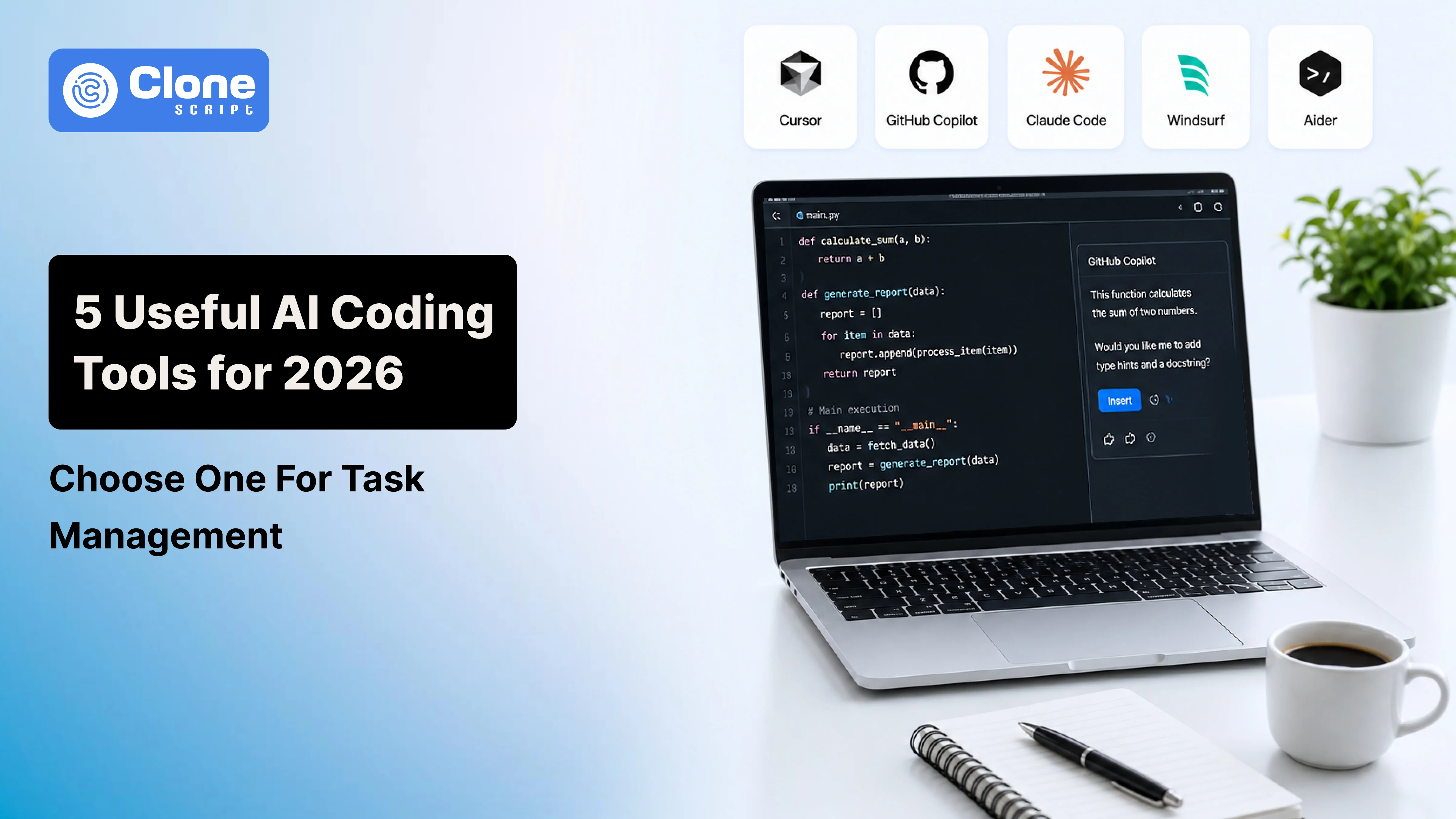 The 5 Useful AI Coding Tools for 2026: Manage Development Tasks